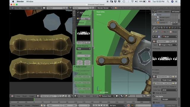 Modeling and Texture Painting in Blender Part 9 смотреть онлайн