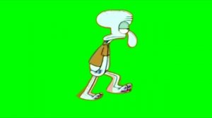 SpongeBob Green Screen: Squidward Walking