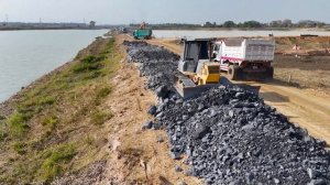 Строительство, большой обзор на восстановление дороги