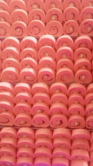 Kaju Rose Cake Roll