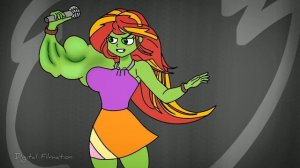 Sunset Shimmer She Hulk Crazy Transformation Animated [ She Muscle Growth Animation ] 2023