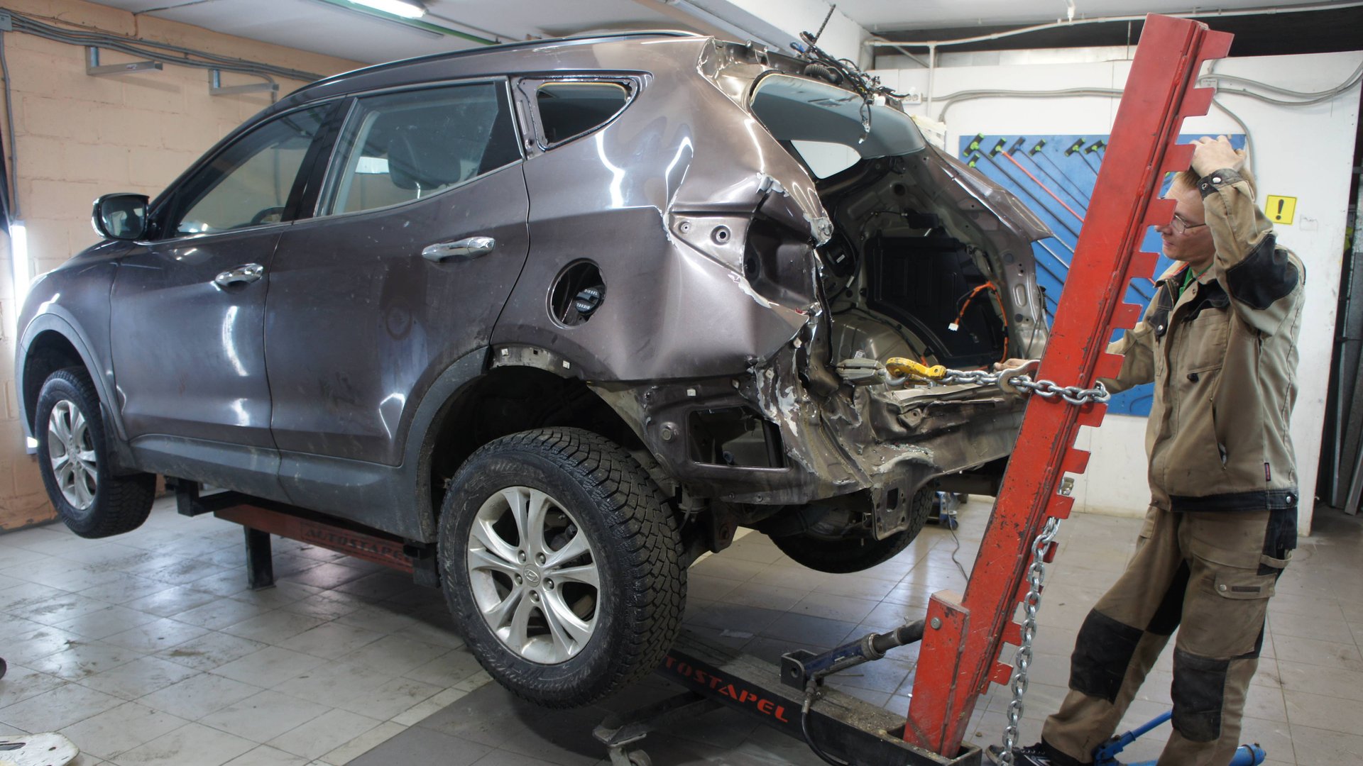 Ремонт Хундай Сантафе после ДТП. Автосервис Никрасофф