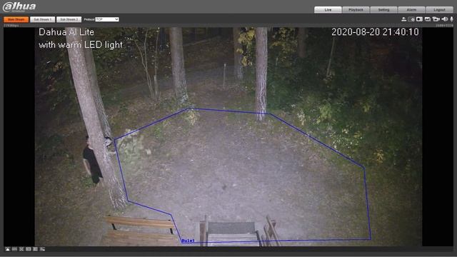 Dahua Lite-AI IP Series camera with warm LED light смотреть онлайн