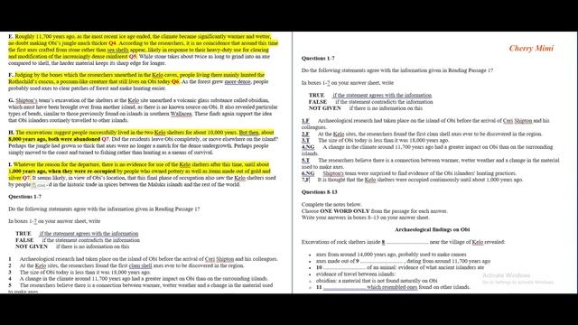 Ielts reading test with explanation Archaeologists discover evidence of prehistoric island settlers смотреть онлайн