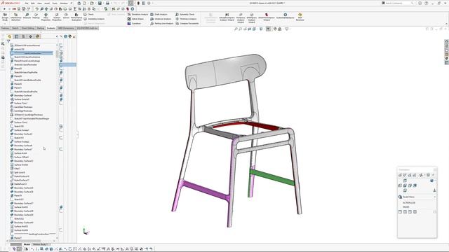 Lightly Chair by Noho. Solidworks Model Review смотреть онлайн