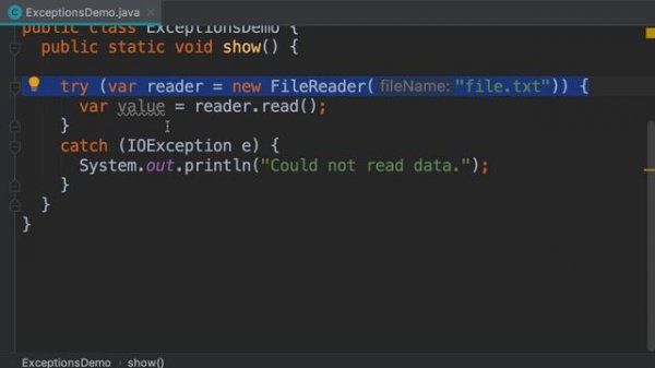 8- The try-with-resources Statement