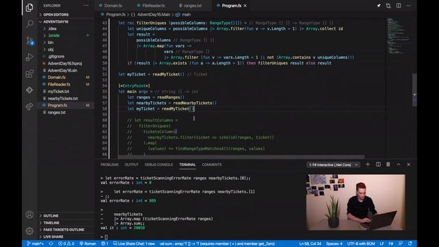 Advent of Code 2020: функциональные игрища в разборе задачи №16 от Ромы Неволина и Ромы Неволина смотреть онлайн