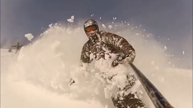Супер фрирайд в Приисковом, сноуборд видео GoPro HD 2 смотреть онлайн