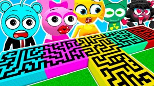 СПРУНКИ ПОТЕРЯЛИСЬ в ОГРОМНЫХ ЛАБИРИНТАХ в МАЙНКРАФТ!