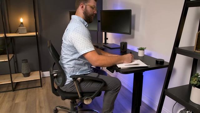 DESK-KIT-E2RB Black 58" x 35" Dual Motor Corner Desk with Push Button Memory Controller by VIVO смотреть онлайн