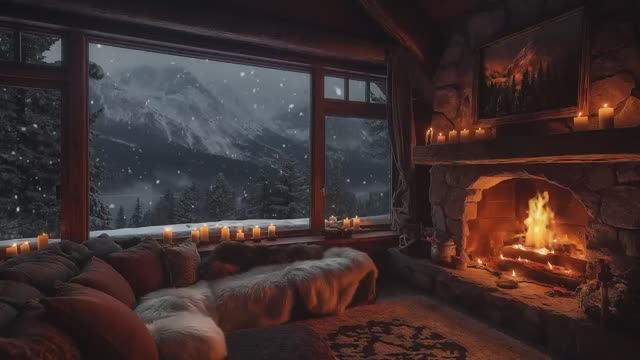 Fireplace Ambience with Soft Piano and Crackling Fire _ Ideal for Study, Relaxation & Stress Relief смотреть онлайн