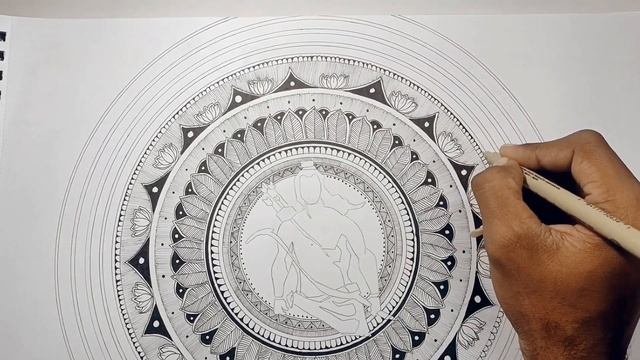 How to draw mandala art of Lord Sri Ram | Happy Rama Navami | Zentangle art | Doodle art | Easy dra смотреть онлайн
