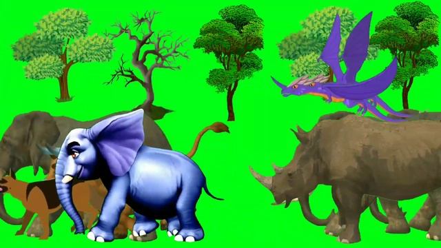 Cartoon animal stampede green screen video no copyright смотреть онлайн