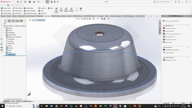 Solidworks Mold Design Tutorial in 3 minutes | Solidworks Mold Tools | Core and Cavity | DP DESIGN смотреть онлайн