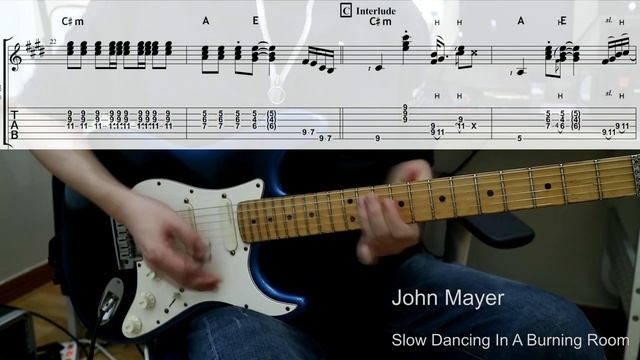 John Mayer - Slow Dancing In A Burning Room (tab) смотреть онлайн