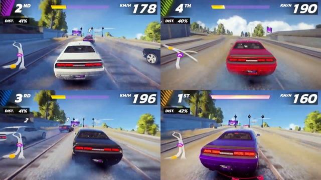 4 Player Splitscreen Asphalt Legends Unite PS4 PRO смотреть онлайн