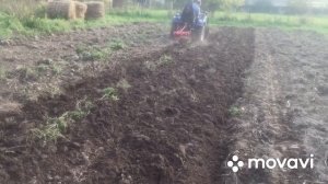 Вспашка двухкорпусным плугом с трехточкой Скаут Т-18