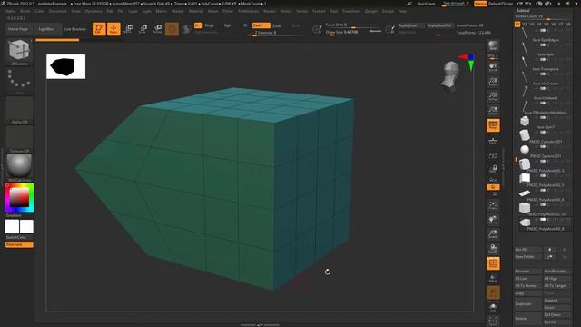 ZBrush - ZModeler Polygon(Actions) - "Delete" смотреть онлайн