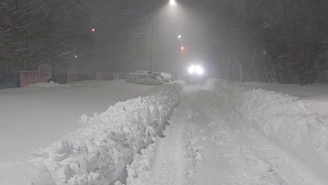 24 марта 2025 г. Петропавловск-Камчатский,  первая серьезная пурга в этом году.