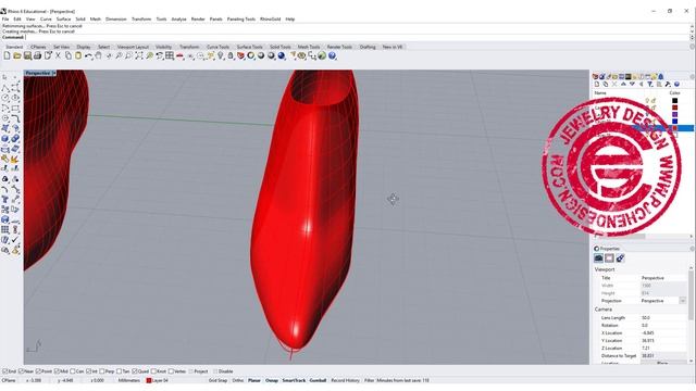 High Heel Shoes 3D Model tutorial in Rhino 6: Jewelry CAD Design Tutorial #91 смотреть онлайн
