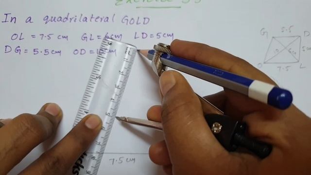8th class chapter3 part-6 Construction of Quadrilaterals||ARUNA EDUCATION смотреть онлайн