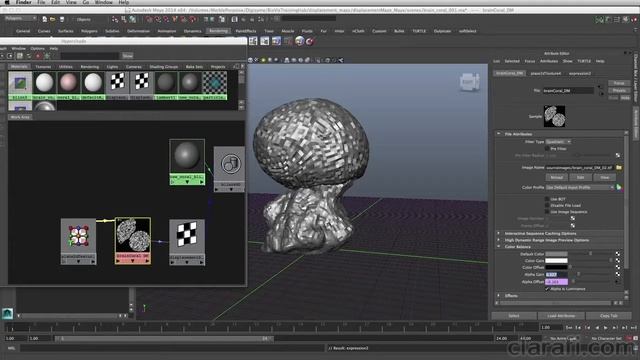 Generating ZBrush Texture & Displacement Maps for Rendering in Maya: Brain Coral - Chap10 Rendering смотреть онлайн