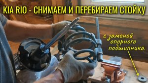 Как снять и перебрать стойку амортизатора на Kia Rio