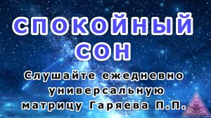 Матрица Гаряева. Восстановление нормального сна. По технологиям Тертышного-Гаряева-Райфа