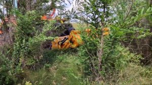 Трактор Станислав МФ 705 с финским ротоватором Mericrusher : Возвращение залежных земель в оборот