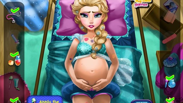 Pregnant Elsa Emergency - Disney Princess Elsa Games For Kids смотреть онлайн