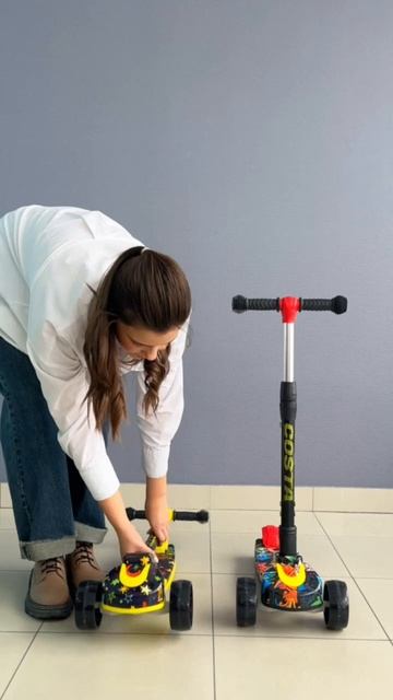 Самокат трехколесный AB-13 на рост ребенка 85-120 см. Обзор модели смотреть онлайн