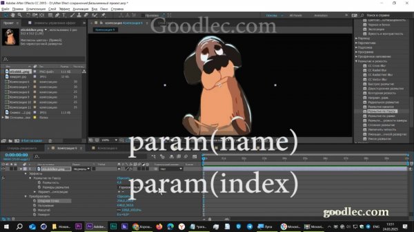Выражения. Свойства param(name) или param(index) в After Effects