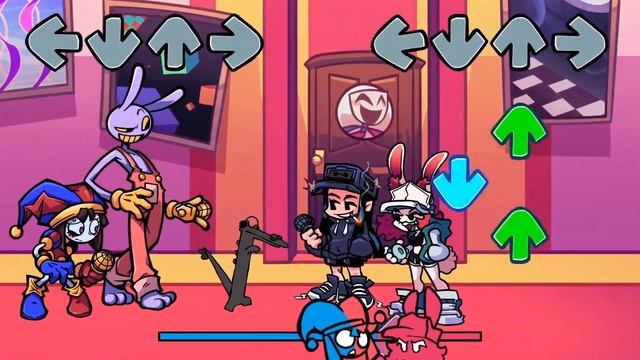 FNF Digitalizing But It's Pomni & Jax Vs Skarlet Bunny & Cassette Girl