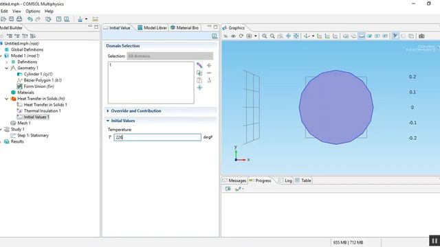 COMSOL Conduction heat transfer Example 2 18 смотреть онлайн