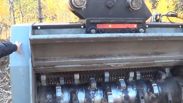 Работа мульчерной головки FAE