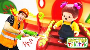 Тук-Тук Шоу - Мончичи - Мастер Тук-Тук и Мончичи строят домик