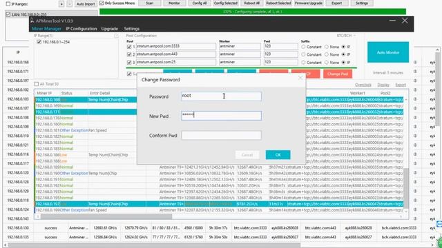 How to change Antminer web login and ssh login root password using APMiner Tool 蚂蚁矿机如何换密码 смотреть онлайн