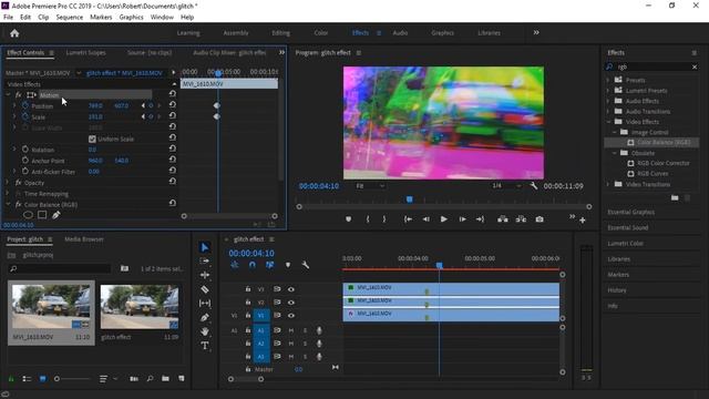 How to create GLITCH DISTORTION EFFECT in Adobe Premiere Pro CC смотреть онлайн