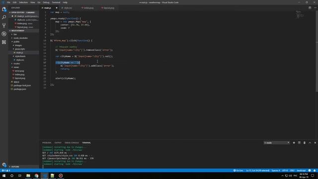 Weather Map #4 | Обучение NodeJS на реальных проектах смотреть онлайн