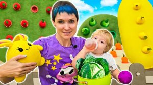 Что растет в огороде? 🍎🥒 Игры для детей вместе с Машей Капуки | Мама для Лаки