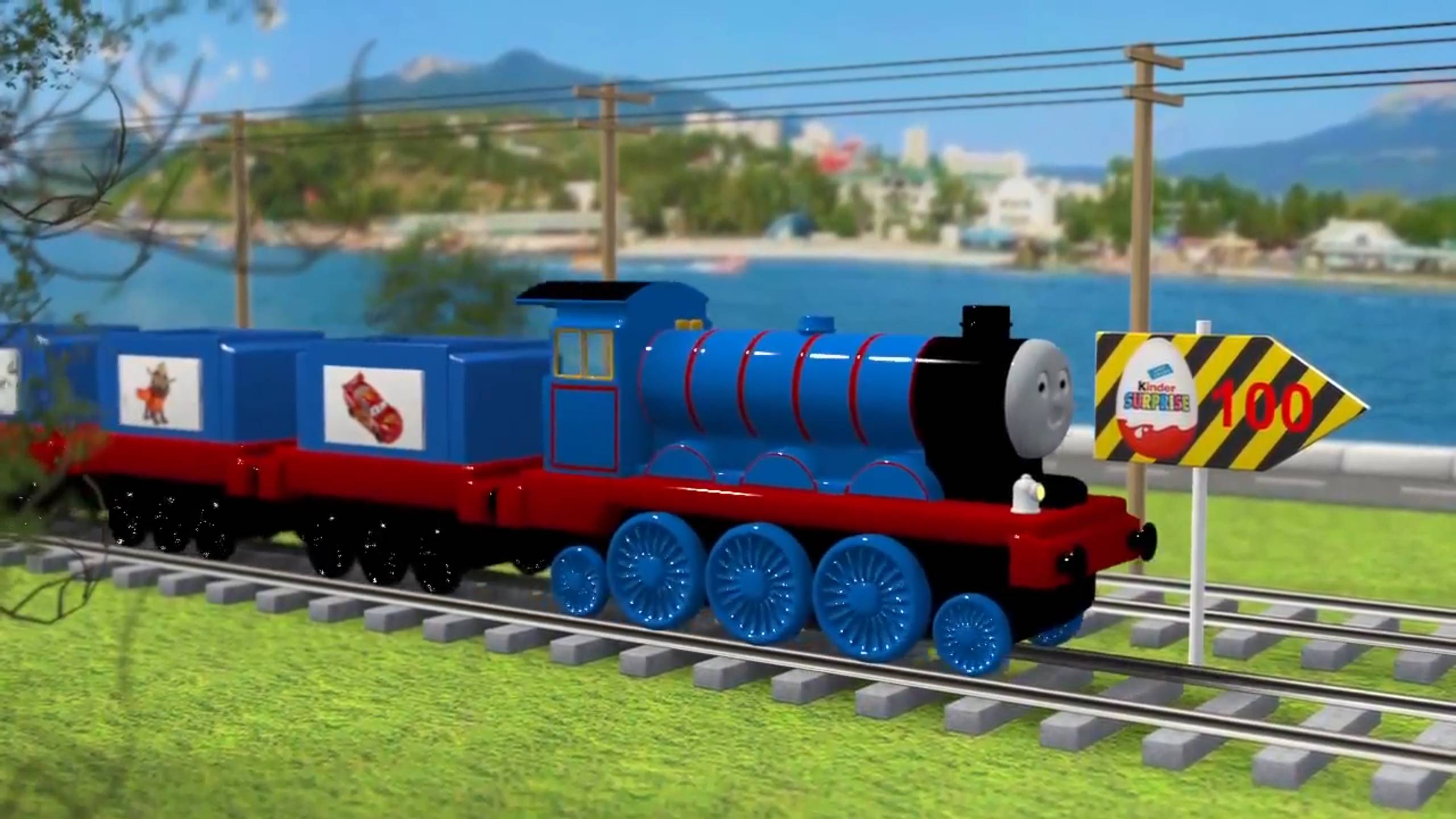 Учим Цвета с Паровозиком Томасом Киндер Сюрпризы Молния Маквин и Щенячий Патруль