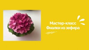 МК Фиалка из зефира.