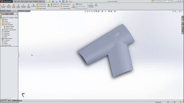 SOLIDWORKS – Trim Surfaces смотреть онлайн