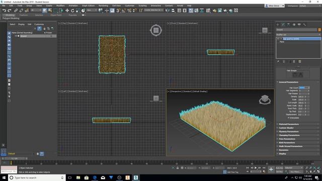 How to make Green Grass in 3DS Max 2019 Animation 3D for export to Hitfilm OBJ смотреть онлайн