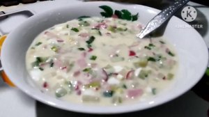 Окрошка на кефире классический рецепт с колбасой и картошкой