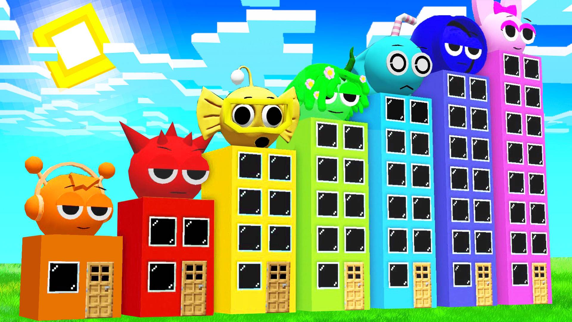 ВЫЖИВАНИЕ ВНУТРИ ВСЕХ НЕБОСКРЕБ ОТЕЛЬ ПОРТАЛ СПРУНКИ В МАЙНКРАФТ ДОМ УЖАСОВ СПРУНКИ! смотреть онлайн