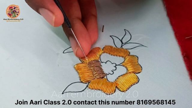 Aari work flower tutorial for beginners | flower design | #aariembroidery2_0 #aariwork #maggamwork смотреть онлайн
