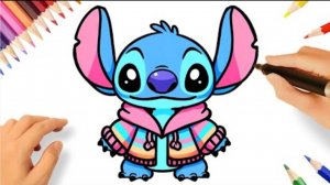 КАК НАРИСОВАТЬ МИЛОГО СТИЧА 💙