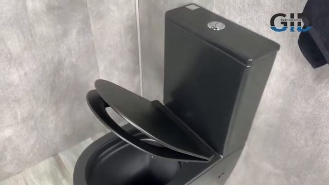 Напольный унитаз черный Gid Tr2179bm
