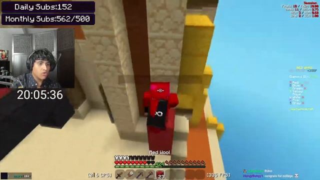 Specularpotato starts Hacking in Hypixel BedWars (Minecraft java) смотреть онлайн